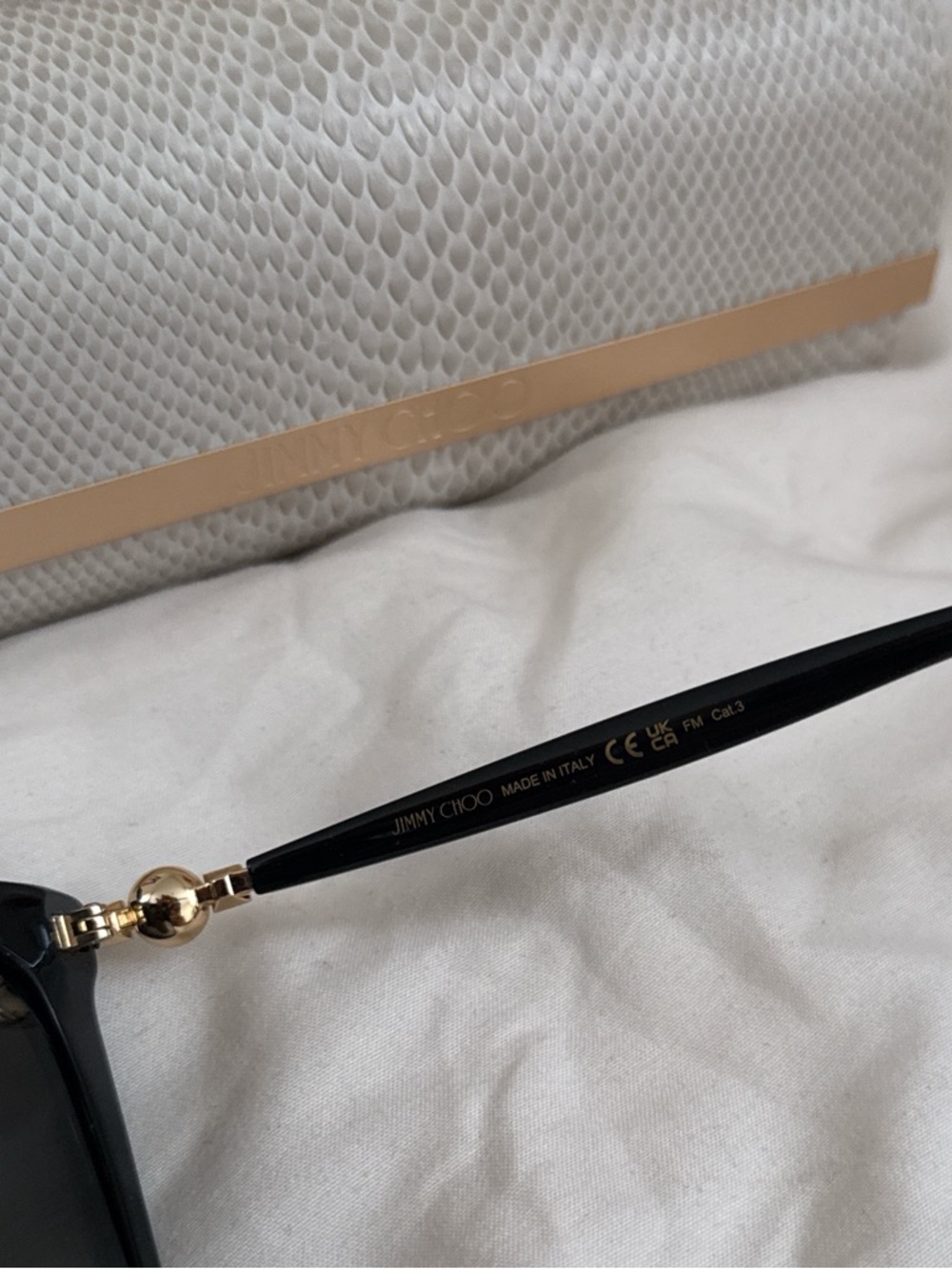 Jimmy Choo Black Gloss Cat-Eye Sunglasses - Picture 4 of 7